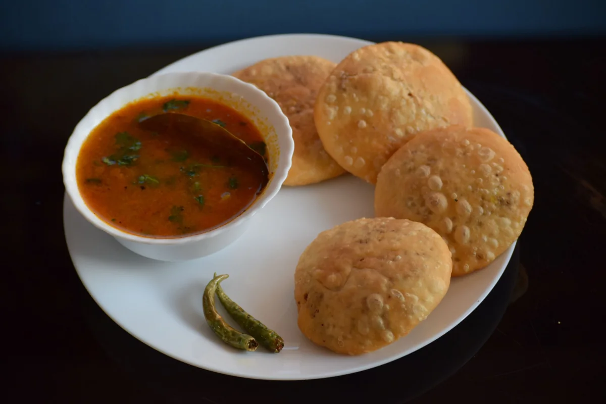 Kachori and curry from foodfoodfoodies